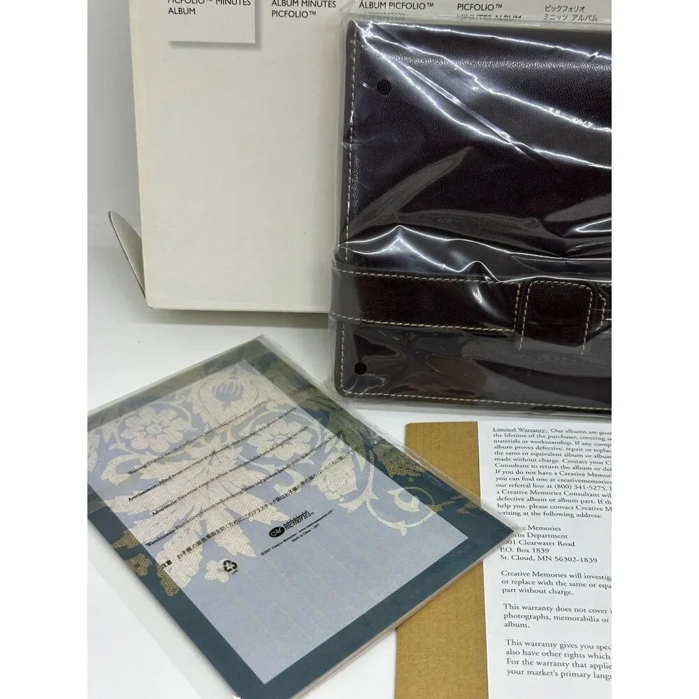 Creative Memories Picfolio Mini Album Photo‎ Pages Brown Leather-Look NEW SEALED